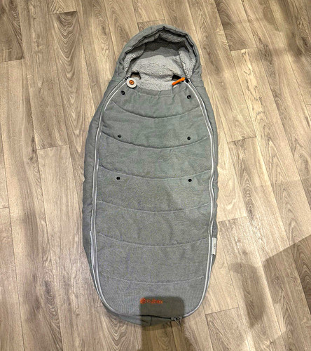 Cybex grey polyester footmuff - cybex,