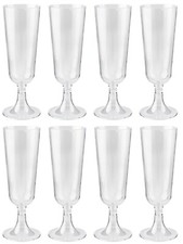 Set of 8 Plastic Champagne