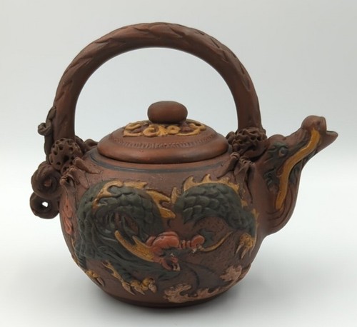 Redware dragon tea pot - tea,