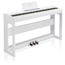 Glarry 88 Weighted Keys Digital Piano, 3-Pedal, Headphones, Dual Bluetooth
