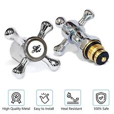 VICTORIAN STYLE CROSS HEADS REPLACEMENT BASIN SINK TAP CONVERSION KIT C/P 1/2"