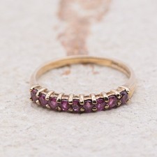 9ct Gold Ruby Half Eternity