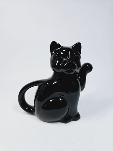 Vintage black cat teapot - vintage,