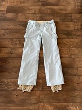 Special Blend Snowboard/Ski Pants Women's Medium Zip Cargo Light Blue Polka Dots
