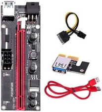 VER009S USB 3.0 PCI-E 1x A 16x Express Riser Scheda Adattatore SATA 15Pin 6Pin