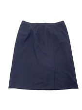 Lanvin Navy Pinstriped Skirt Size 32" W
