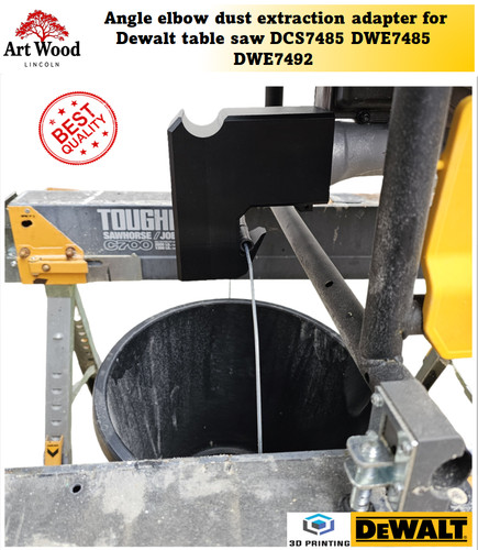 Angle elbow dust - , extraction