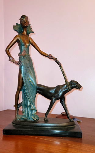 Art deco patina wooden - art,