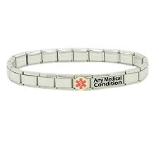 ANY CONDITION - Medical Alert Stainless Steel Bracelet -One size fits all
