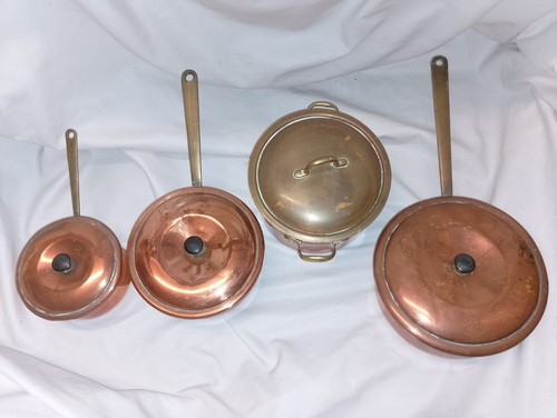 Vintage copper cookware - copper, set