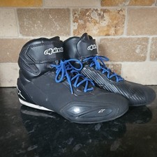 Alpinestars Black Leather Motorcycle Boots Size 40 Uk 6 / 6.5 Faster?