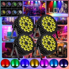 4x 200W Par Wash 18 LED Stage Light RGBW DMX Headlights DJ Show Bar Party Light
