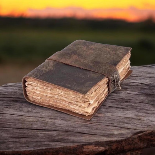 Vintage leather journal - journal,
