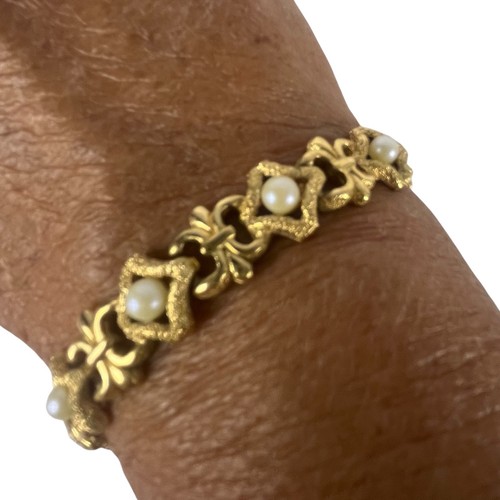 Vtg mid century - gold, tone