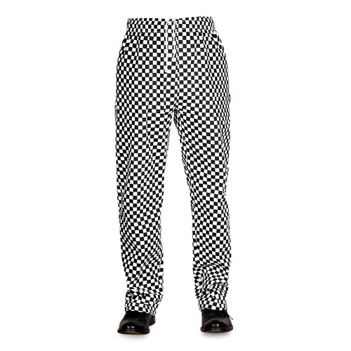 Chess board trousers - black, &