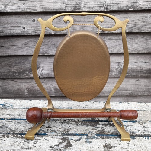 Brass gong art nouveau - brass,