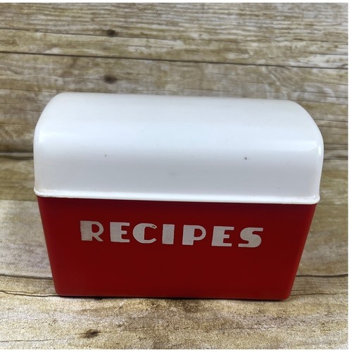 Lustro ware recipe box file - box,