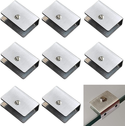 Pcs brushed glass clamp - glass, wall