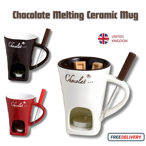 Chocolate fondue mugs - chocolate, mugs,ceramic