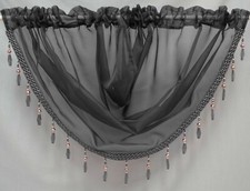 Voile Swags Crystal Beaded -