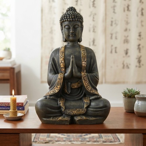 Bronze effect large buddha - effect,
