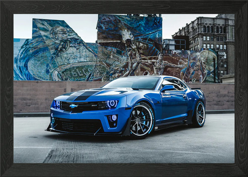 Chevrolet camaro framed - camaro, wall