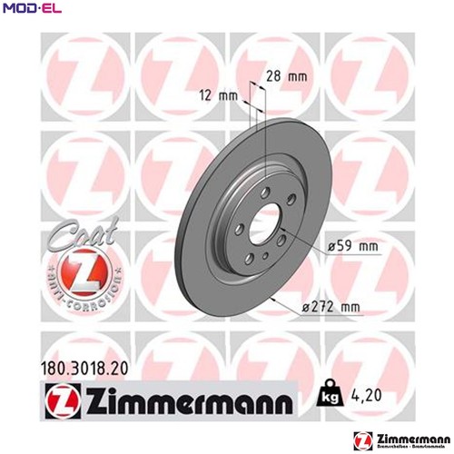 Brake disc 180 3018 for - brake,
