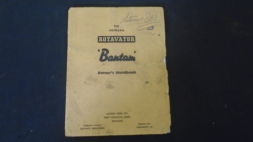 Howard rotavator bantam owners - howard,
