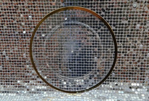 Gold rim clear plastic - 12,
