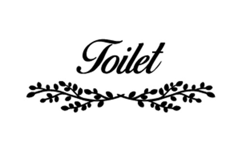 Toilet door sign sticker - sign,