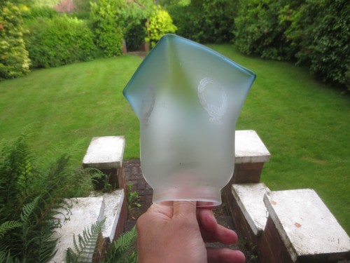 Antique fosted glass etched - glass, &