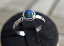 Black Opal Ring Size O 925