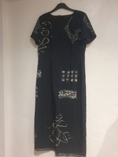 VINTAGE MICHEL AMBERS Y2K BLACK SILKY OVERLAY MIDI MAXI DRESS SIZE 14 16 