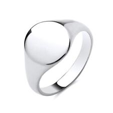925 Sterling Silver Oval Signet Ring Gents Men's Ring size M to Z