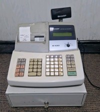 vintage Sharp XE-A301 Retail Cash Register Till For Shop Business. 