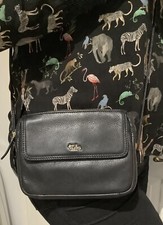 TULA -( RADLEY & CO. )  MAKER-BLACK SOFT PEBBLED LEATHER-CROSS BODY BAG - NEW !