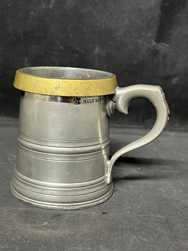 Georgian pewter half pint - half,