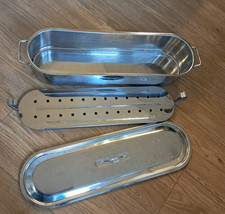 Kitchen Craft Stainless Steel Fish Poacher / Kettle - 60cm