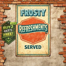 Cold Drinks Here Retro Bar