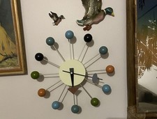 GEORGE NELSON BALL WALL CLOCK Reproduction Retro 33cm Working Quartz Clock