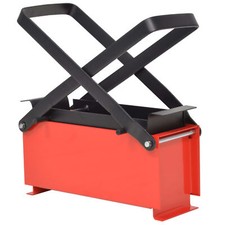 Paper Log Briquette Maker Steel 34x14x14  Black and Red H7S2