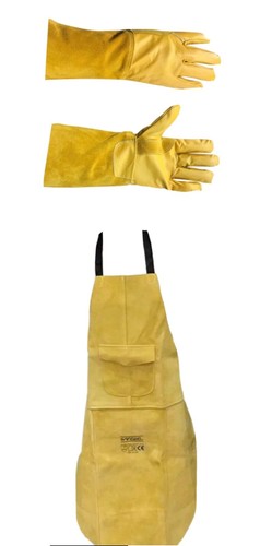 Premium gold leather welders - gold,