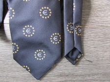 EU Europe Euro Currency & Flag Motif Tie by Cobel Brussels