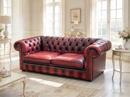 Leather chesterfield sofa - leather,