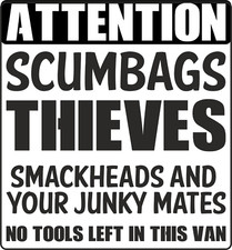 Van Security Sticker No Tools