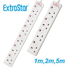 4/6 Way Gang 1m/2m/5M Cable