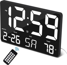 Digital Wall Clock, 11.5"
