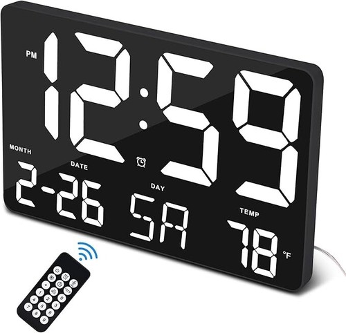 Digital wall clock - digital, 11.5"