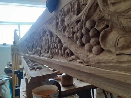 Carved oak bargeboard - carved, bargeboard,oak