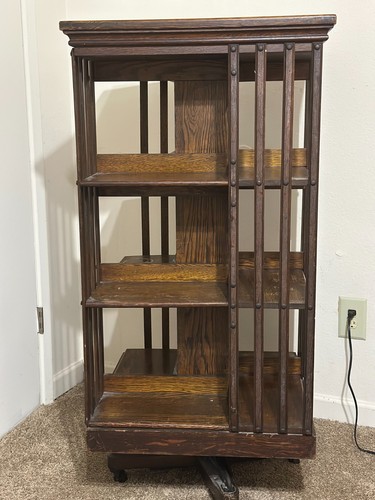 Antique revolving bookcase - antique,